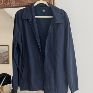 ALO Yoga Men’s Navy Lightweight Zip Jacket size medium